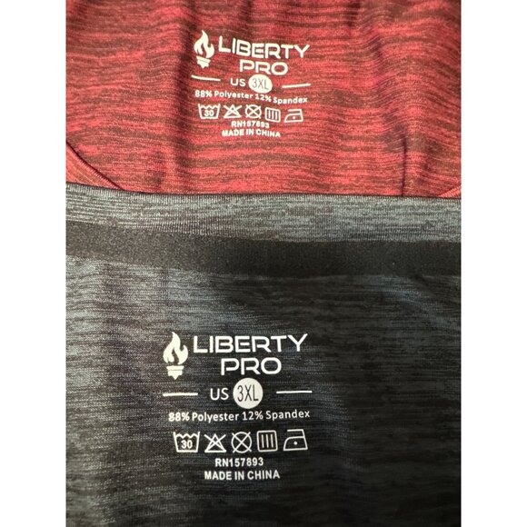 Liberty Pro Lot of 4 Moisture-Wicking T-Shirt Short Sleeve Crew Neck Size 3XL - Picture 10 of 12